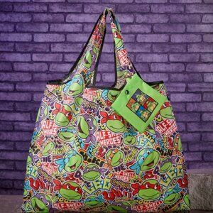 Teenage Mutant Ninja Turtles Reusable Shopping Tote with Snap Carry Bag